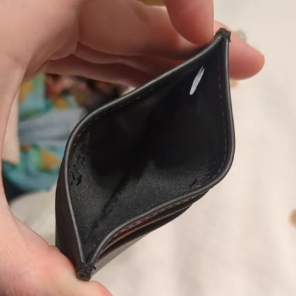 Kate Spade Black Card Holder with Red Floral Design - Picture 2 of 3